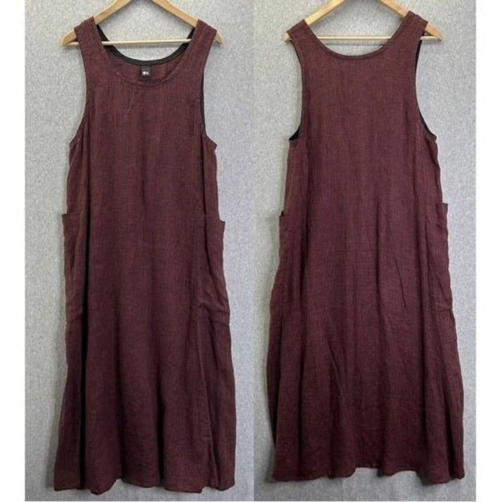 Liv Habitat Linen Woven Maxi Long Tank Dress Lage… - image 1