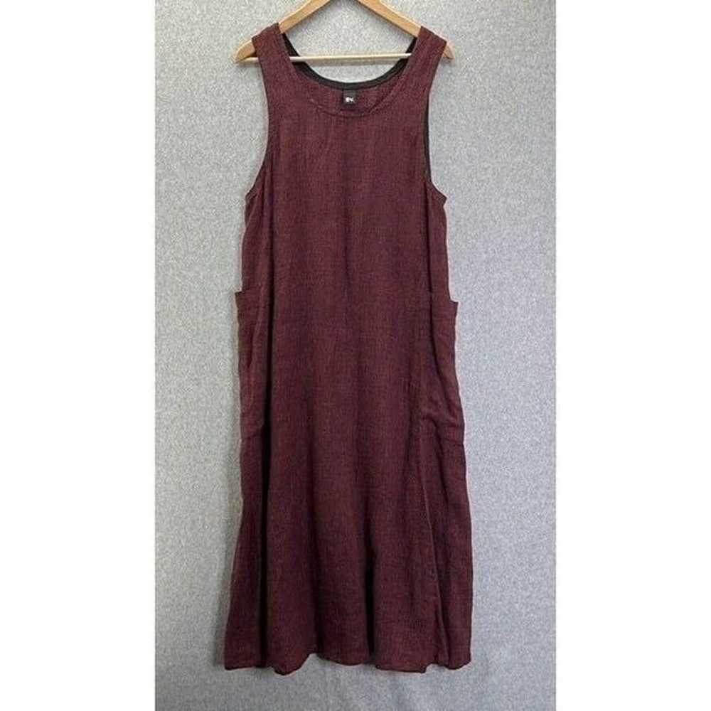 Liv Habitat Linen Woven Maxi Long Tank Dress Lage… - image 3