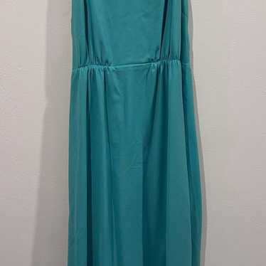 J Crew Double side slit Maxi Dress - Green