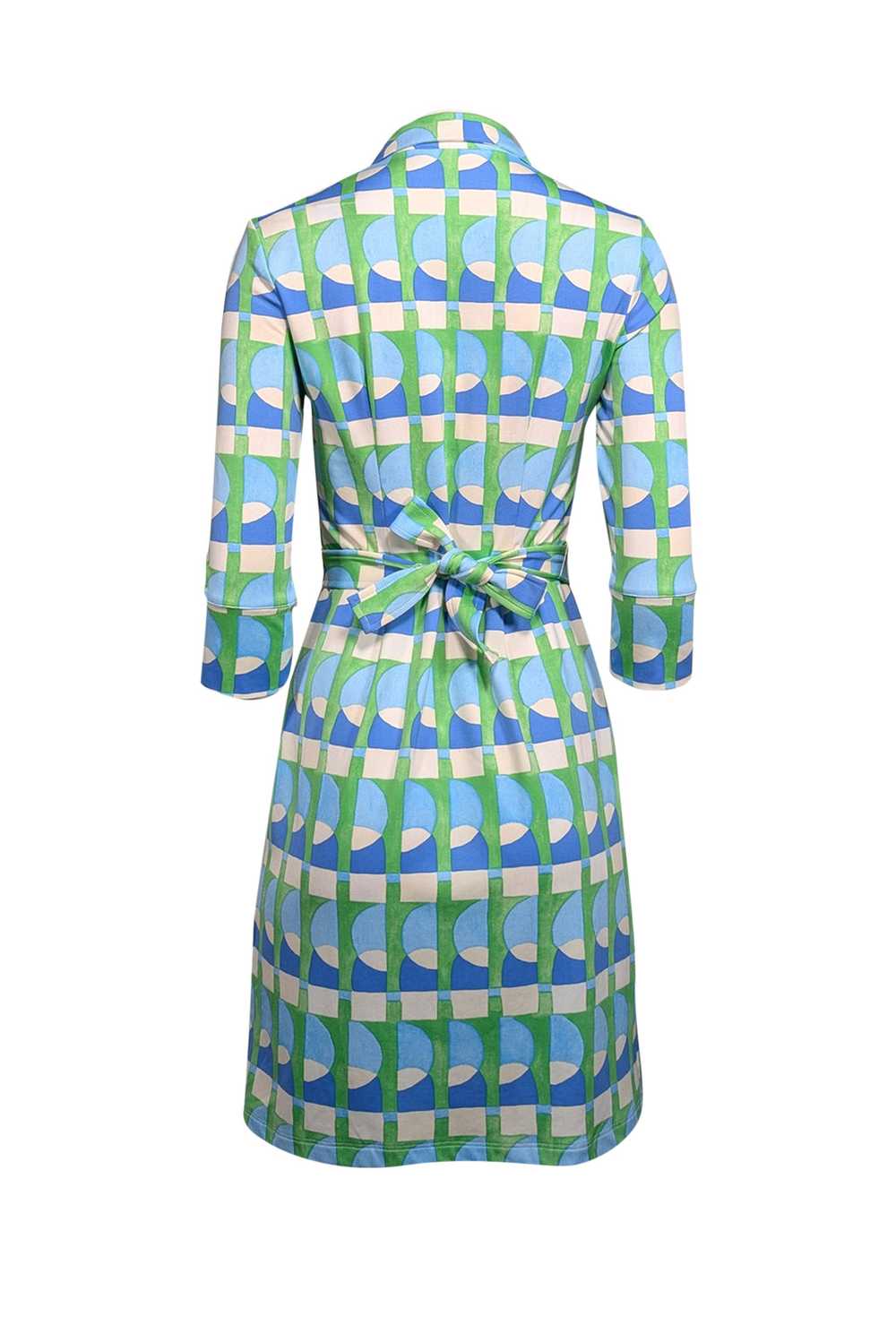 J. McLaughlin - Green, Blue, & Cream Geometric Pr… - image 3