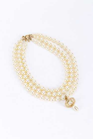 VIVIENNE WESTWOOD Triple Strand Pearl Orb Necklace