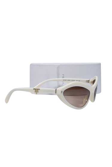 Prada - Ivory Elongated Cat Eye Sunglasses