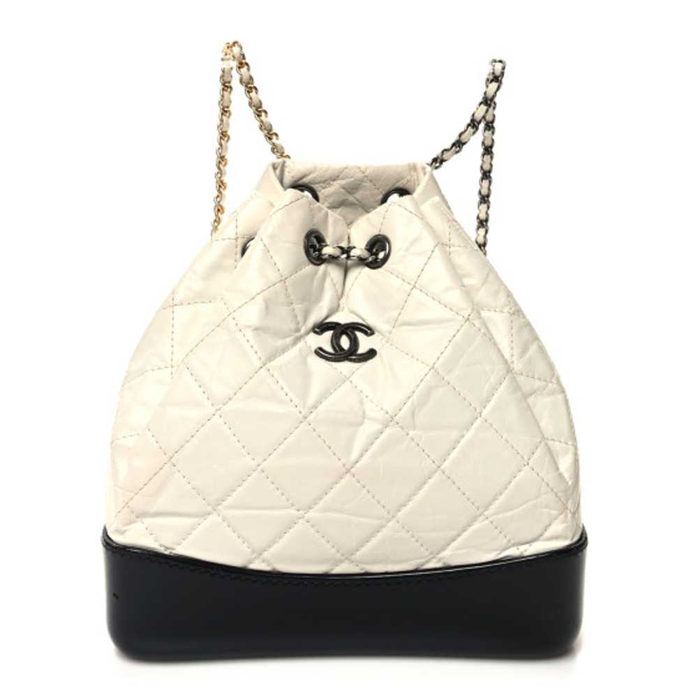 CHANEL Aged Calfskin Quilted Small Gabrielle Back… - image 1