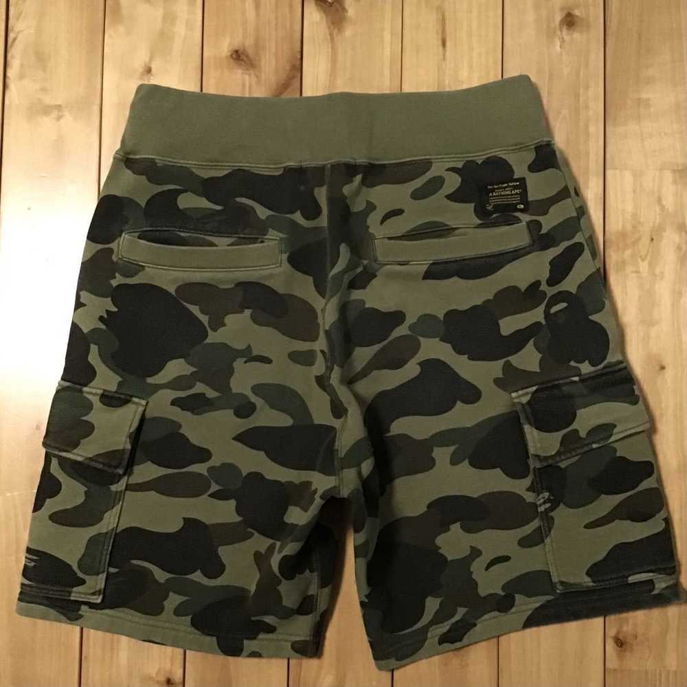 Bape BAPE Sweat cargo shorts 1st camo green ape ★… - image 3