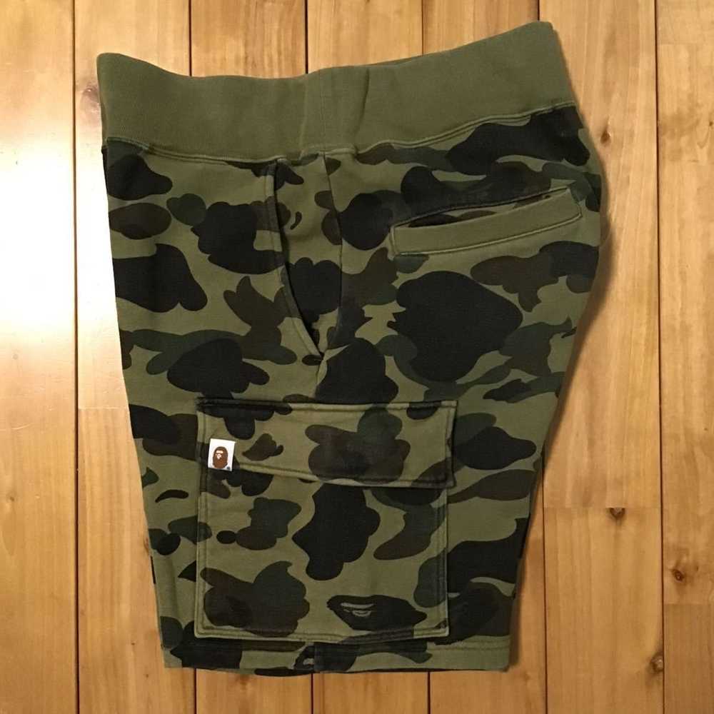 Bape BAPE Sweat cargo shorts 1st camo green ape ★… - image 4