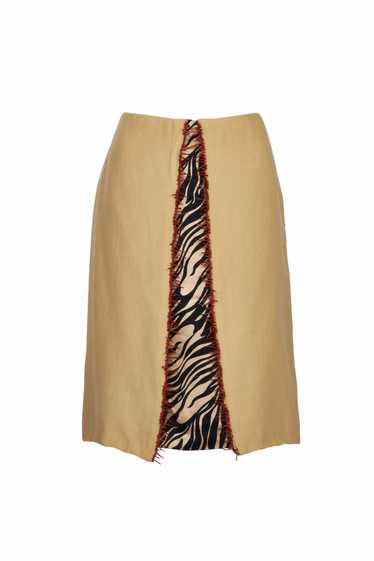 Late 90s Versace Tan Zebra Skirt