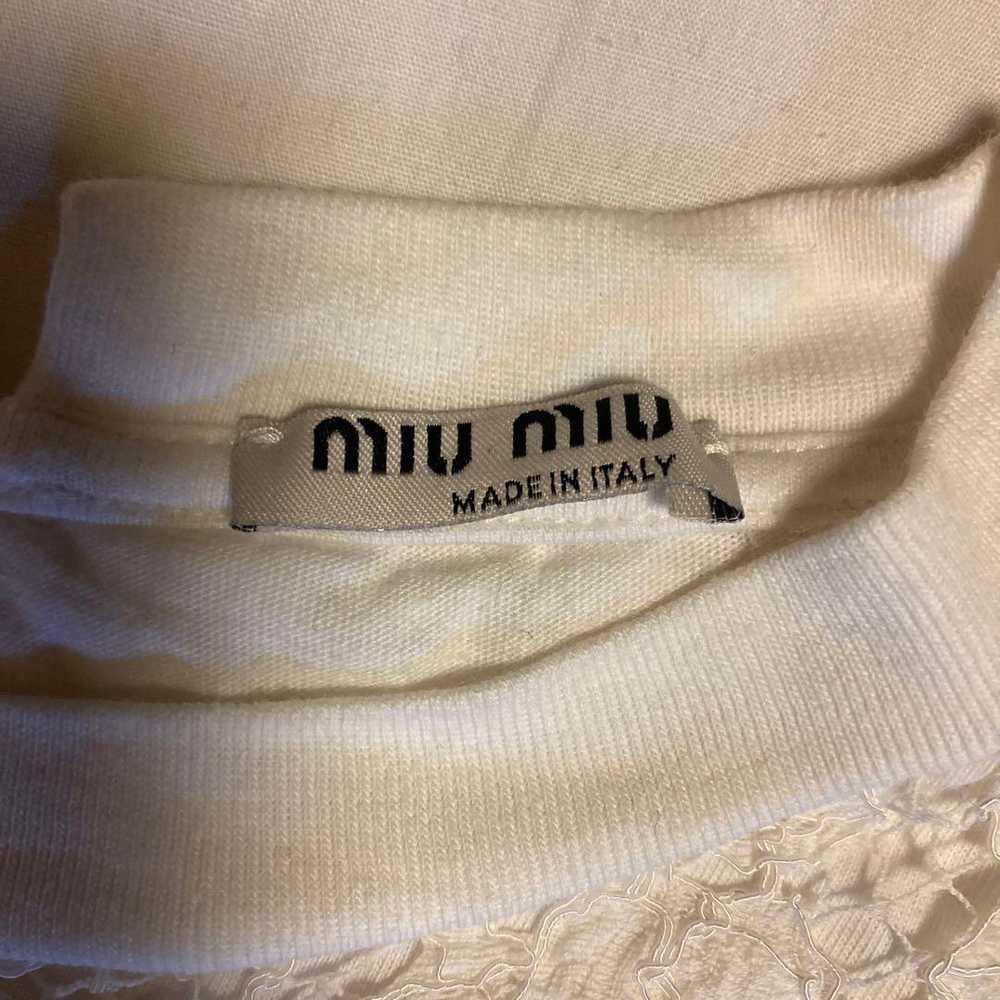 Miu Miu Short Sleeve Lace White Cut-and-Sew - image 2