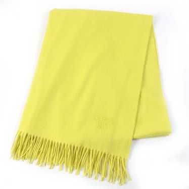 HERMES shawl Main: 100% cashmere yellow Women Used