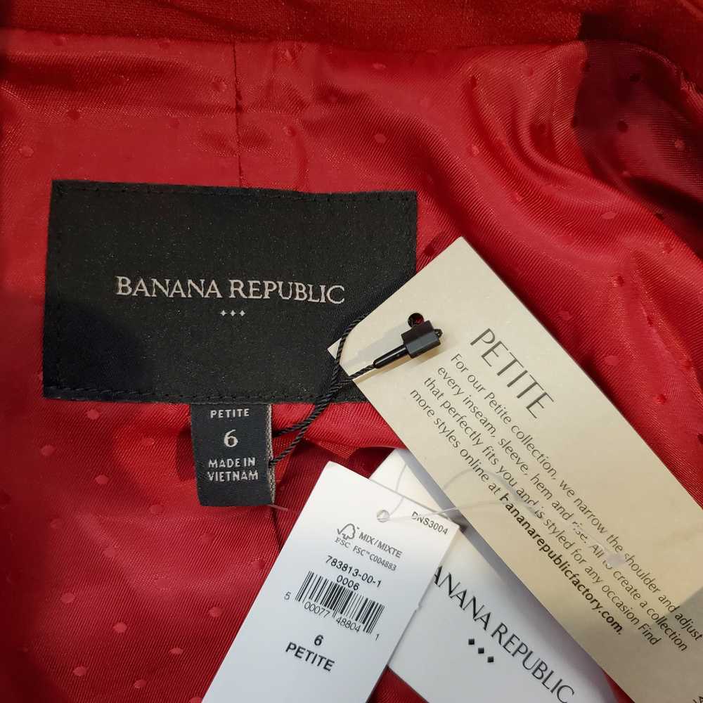 Banana Republic Red Blazer Jacket NWT Women's Pet… - image 3