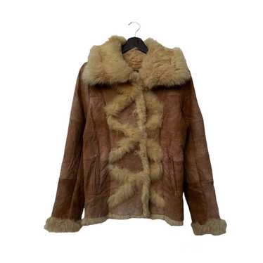 Japanese Brand × Leather Jacket × Mink Fur Coat V… - image 1