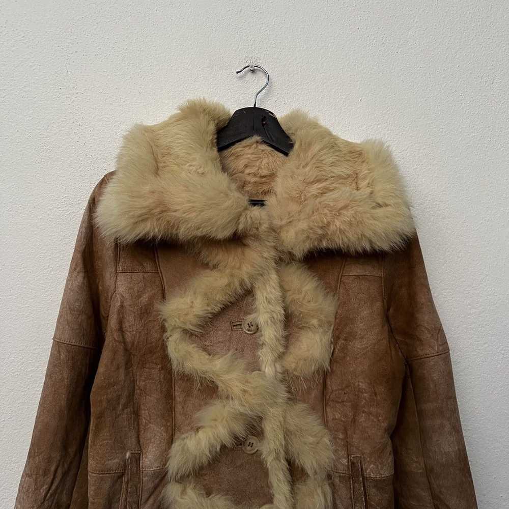 Japanese Brand × Leather Jacket × Mink Fur Coat V… - image 3