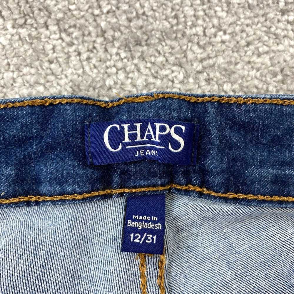 Chaps Authentic Dark Wash Five Pocket Blue Crop K… - image 6