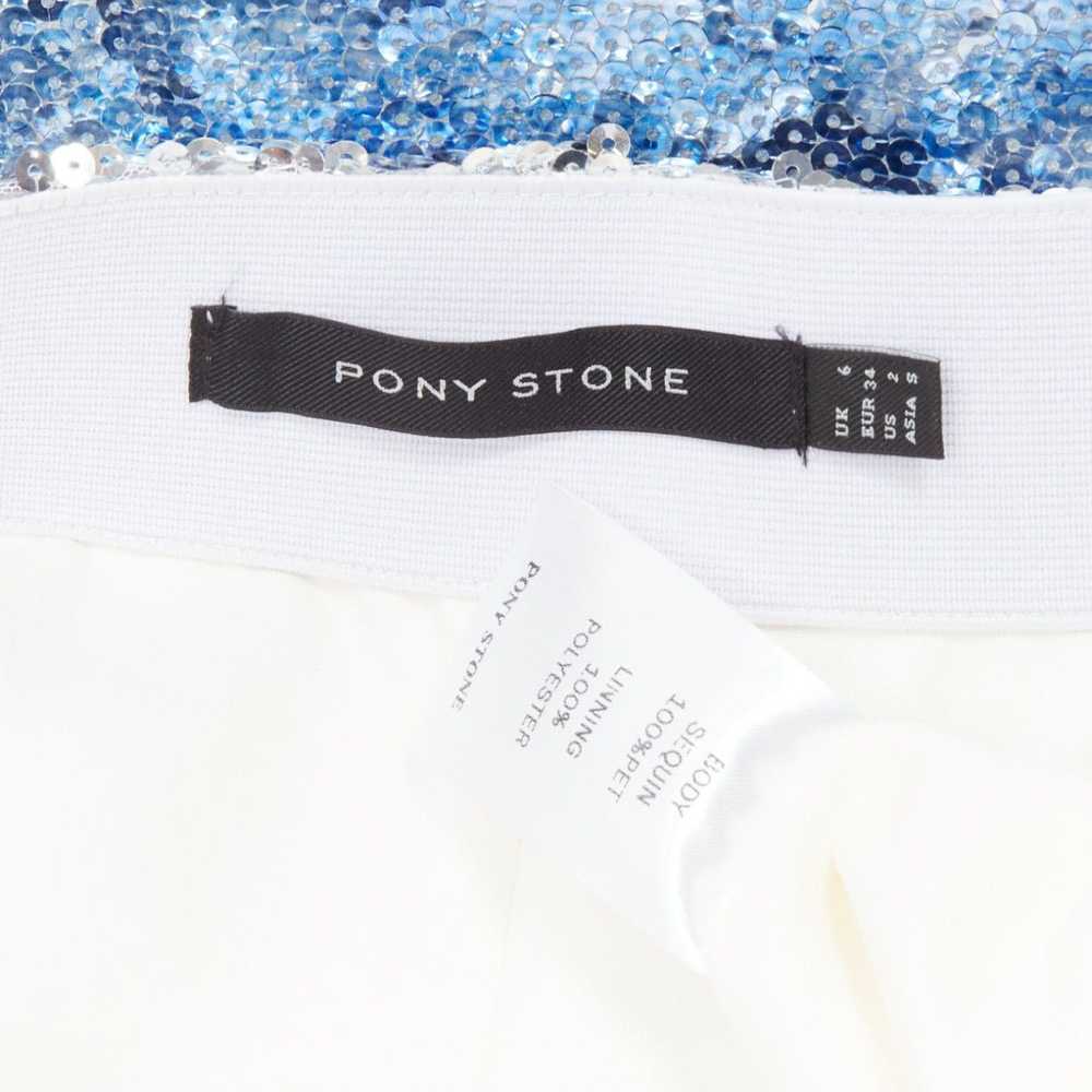 Other PONY STONE THAILAND silver blue tromp loeil… - image 8