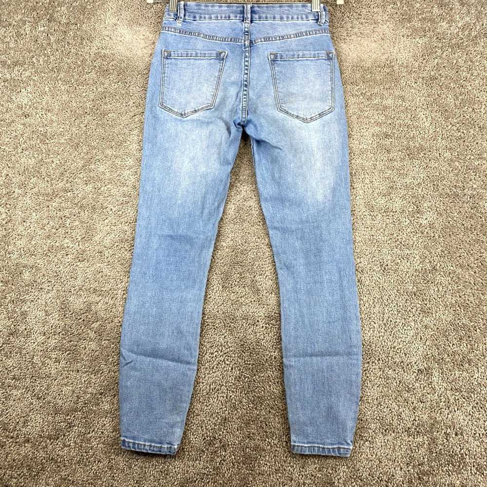 Vintage Luxurious Blue Mid Rise Light Wash Skinny… - image 5