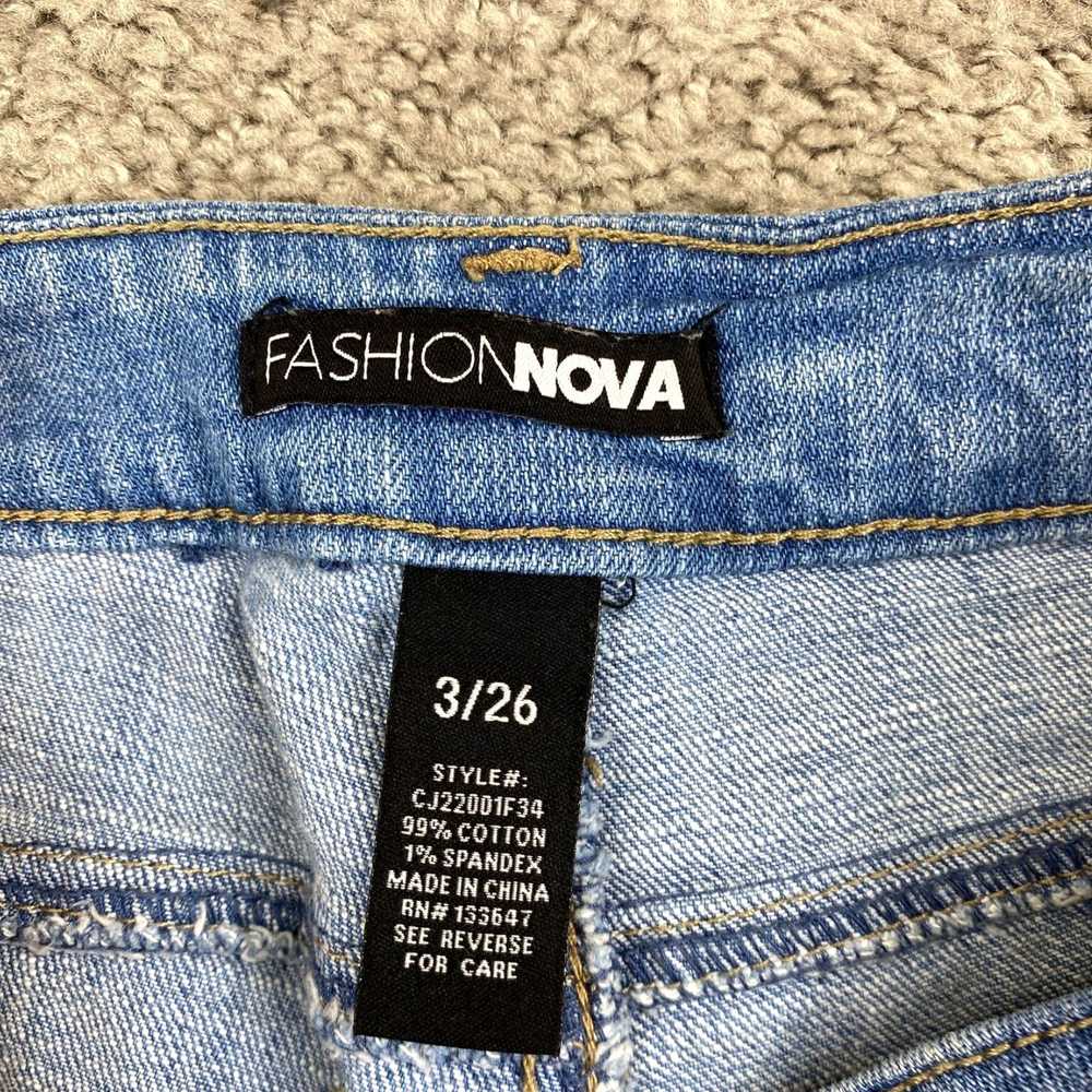 Fashion Nova Modern Blue Low Rise 5 Pocket Distre… - image 5