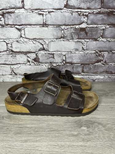 Birkenstock Birkenstock Milano Brown Leather Buckl