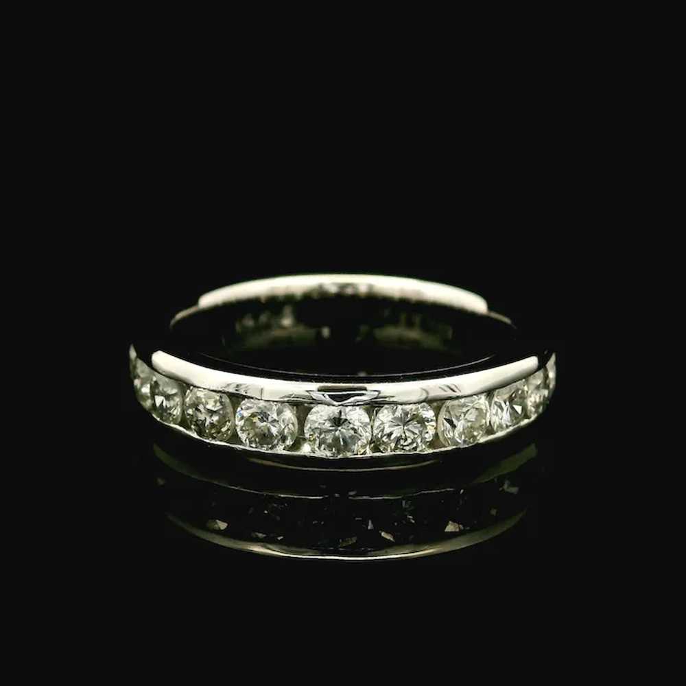 Classic 14k White Gold 0.90ctw Channel Set Fiery … - image 2