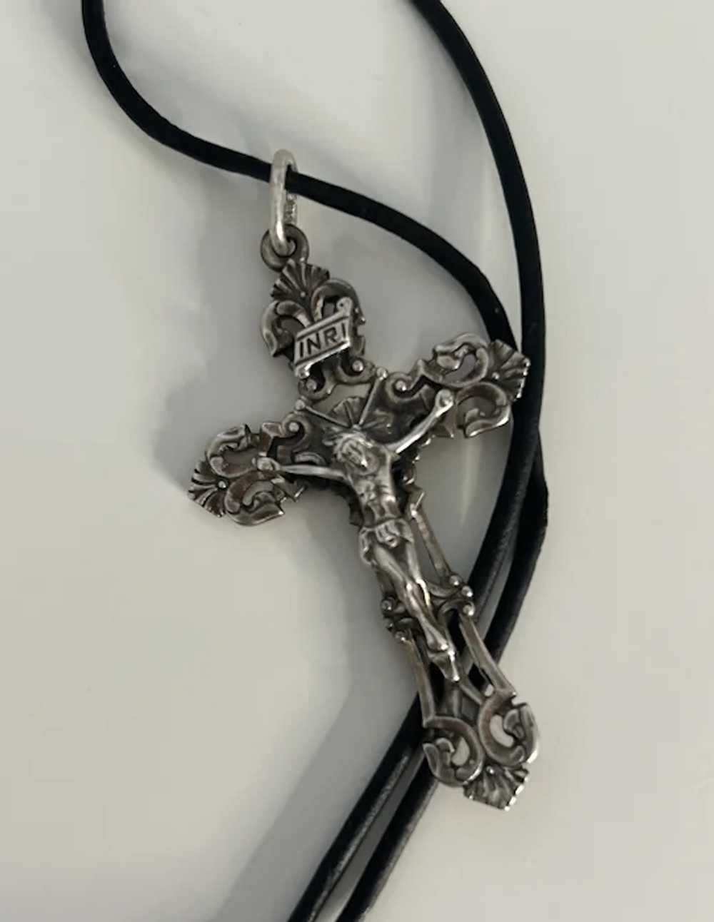 Antique Sterling Cross - image 3