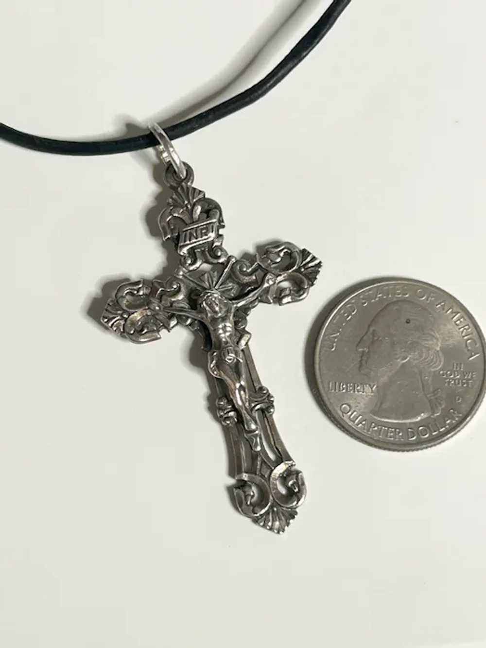 Antique Sterling Cross - image 4