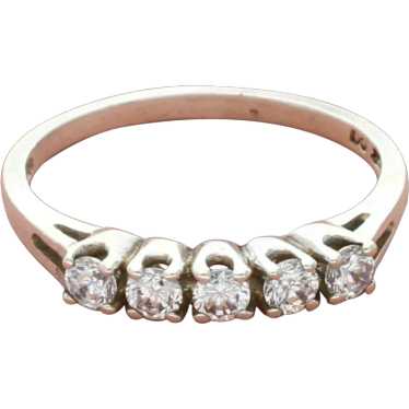 Sterling Silver Diamonique Round-Cut Cz Stack Rin… - image 1