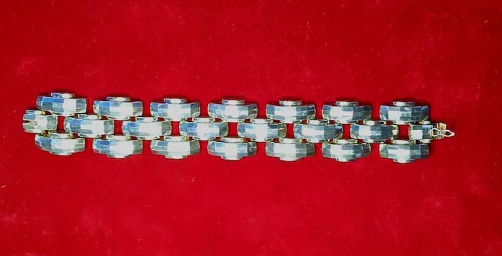 Unusual Retro Geometric Sterling Bracelet: Great … - image 2