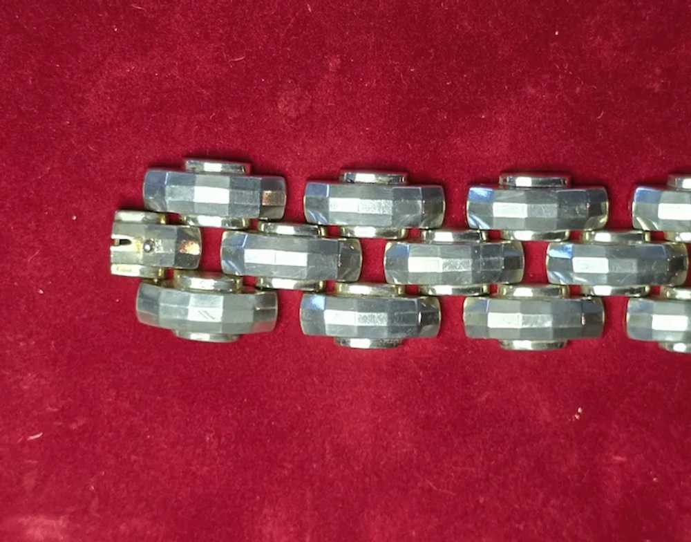 Unusual Retro Geometric Sterling Bracelet: Great … - image 3