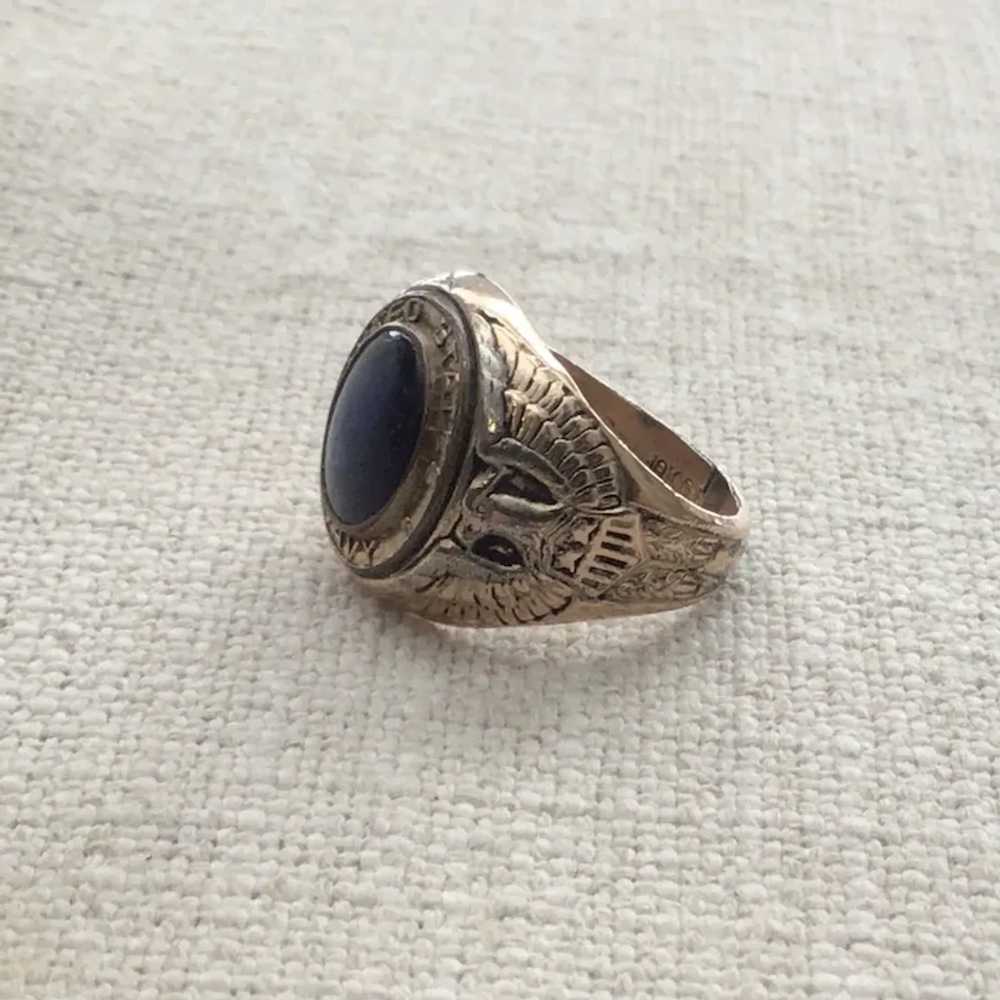 10K Gold Filled Sapphire Blue Colored Stone Unite… - image 3