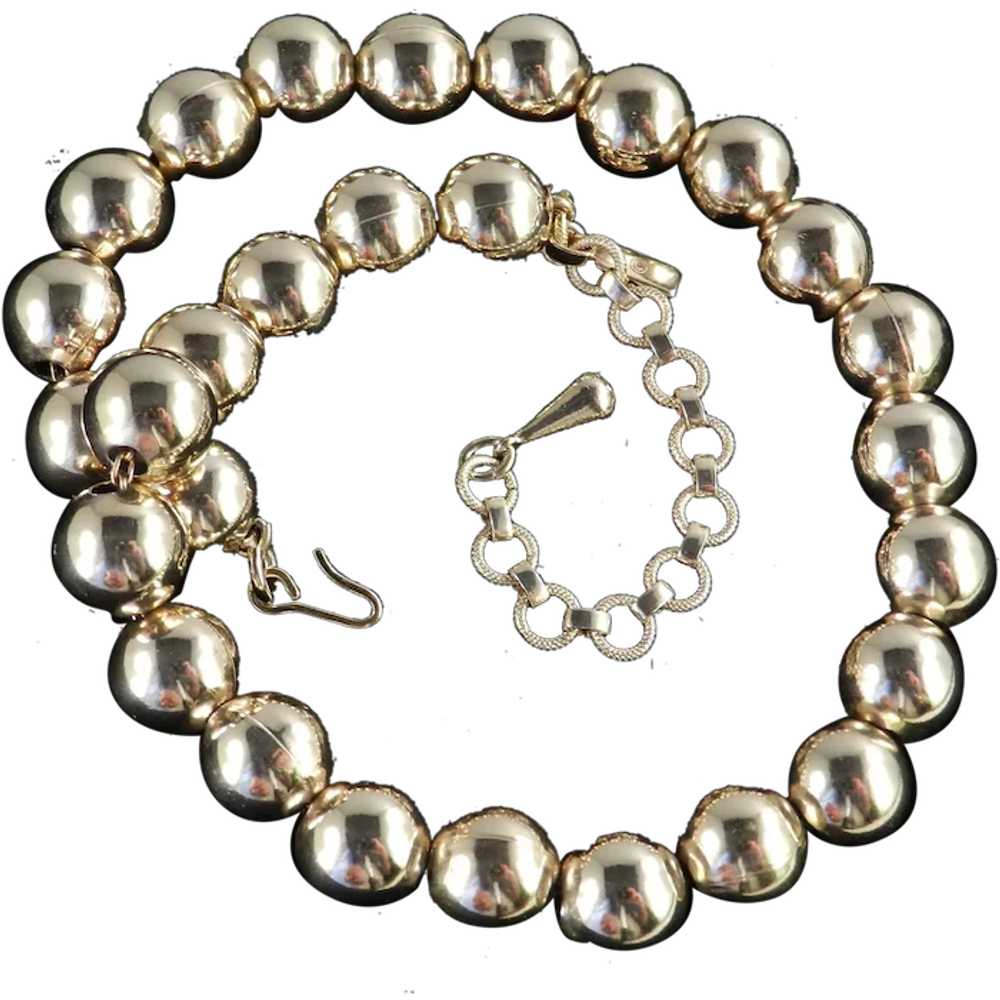 Monet Romantique Metal Bead Necklace - image 1