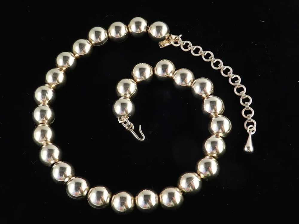 Monet Romantique Metal Bead Necklace - image 2