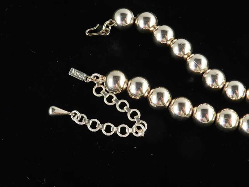 Monet Romantique Metal Bead Necklace - image 5