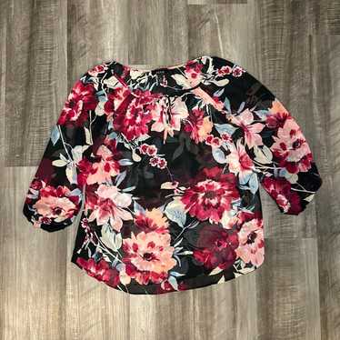 Alyx Alyx Sheer Floral 3/4 Sleeve Blouse - Medium - image 1