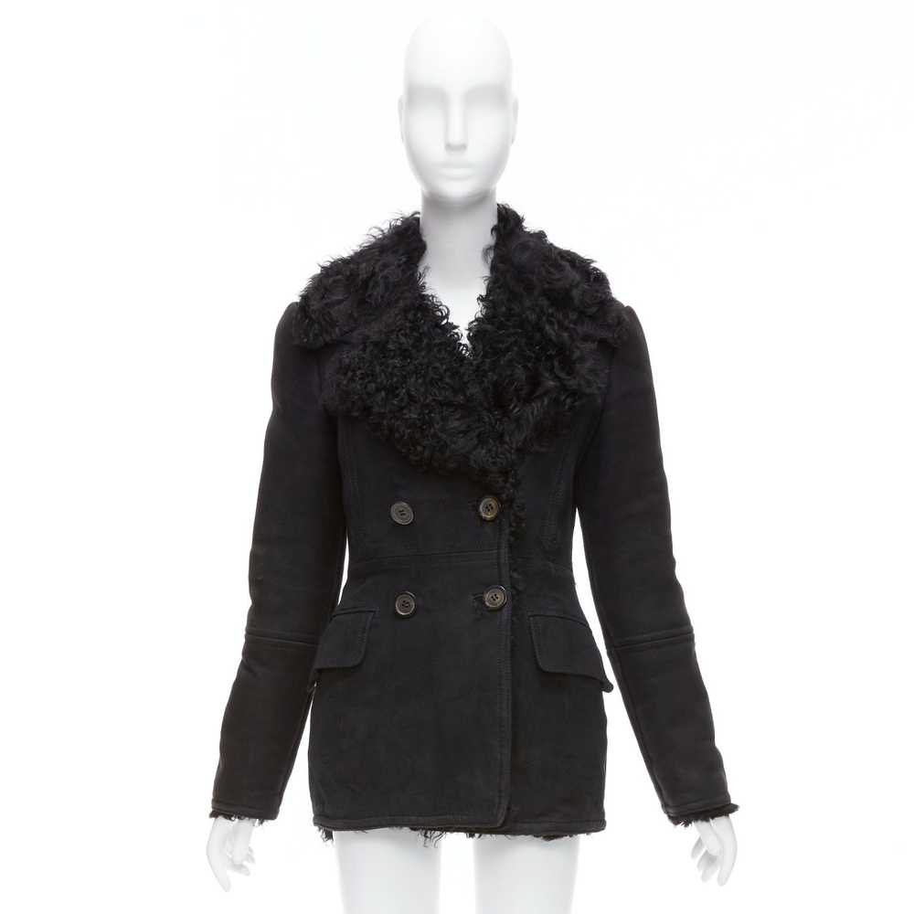 Gucci GUCCI Tom Ford Vintage black shearling doub… - image 11