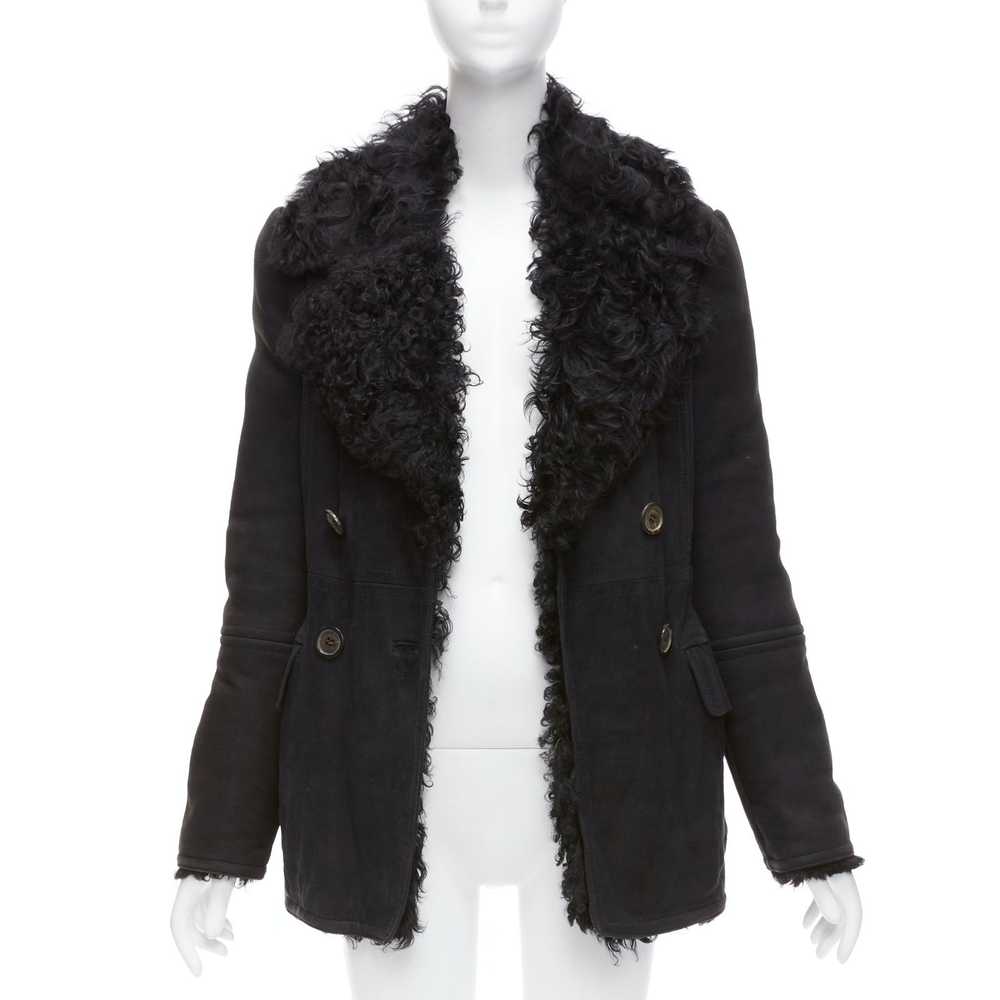 Gucci GUCCI Tom Ford Vintage black shearling doub… - image 3