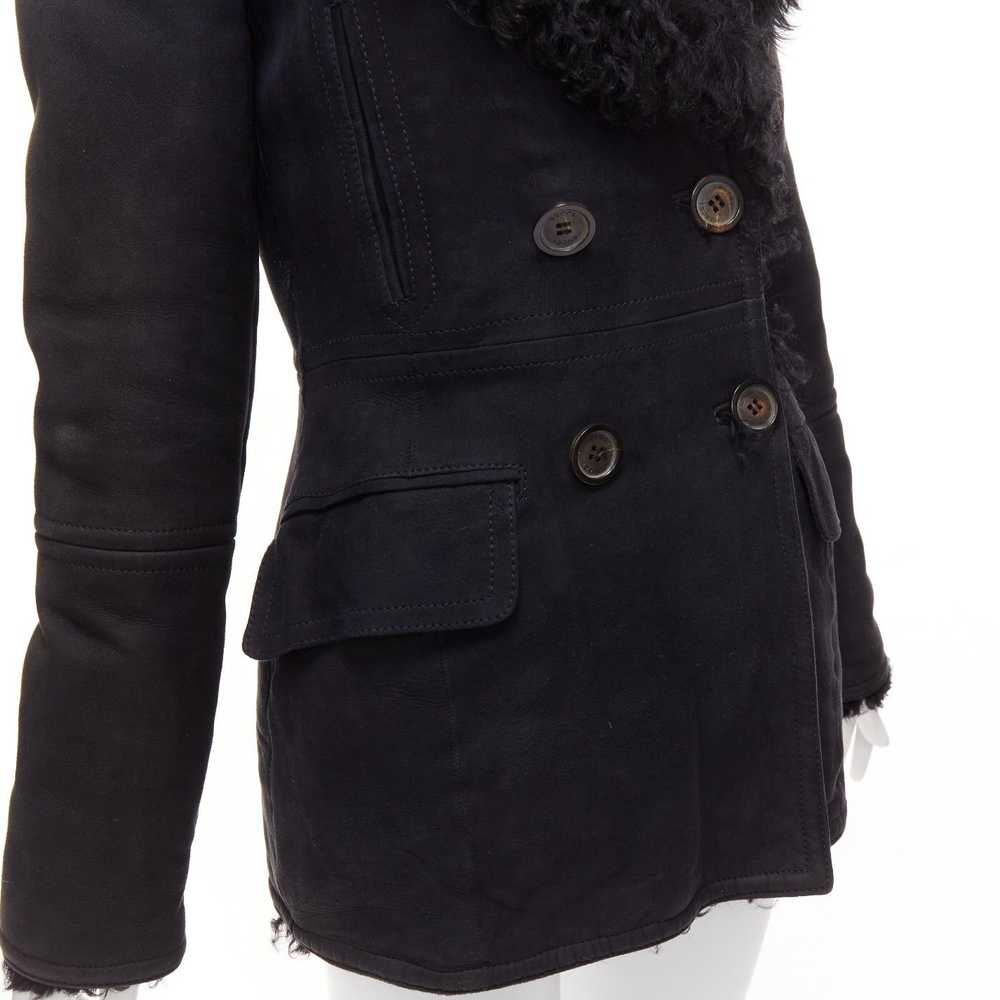 Gucci GUCCI Tom Ford Vintage black shearling doub… - image 8