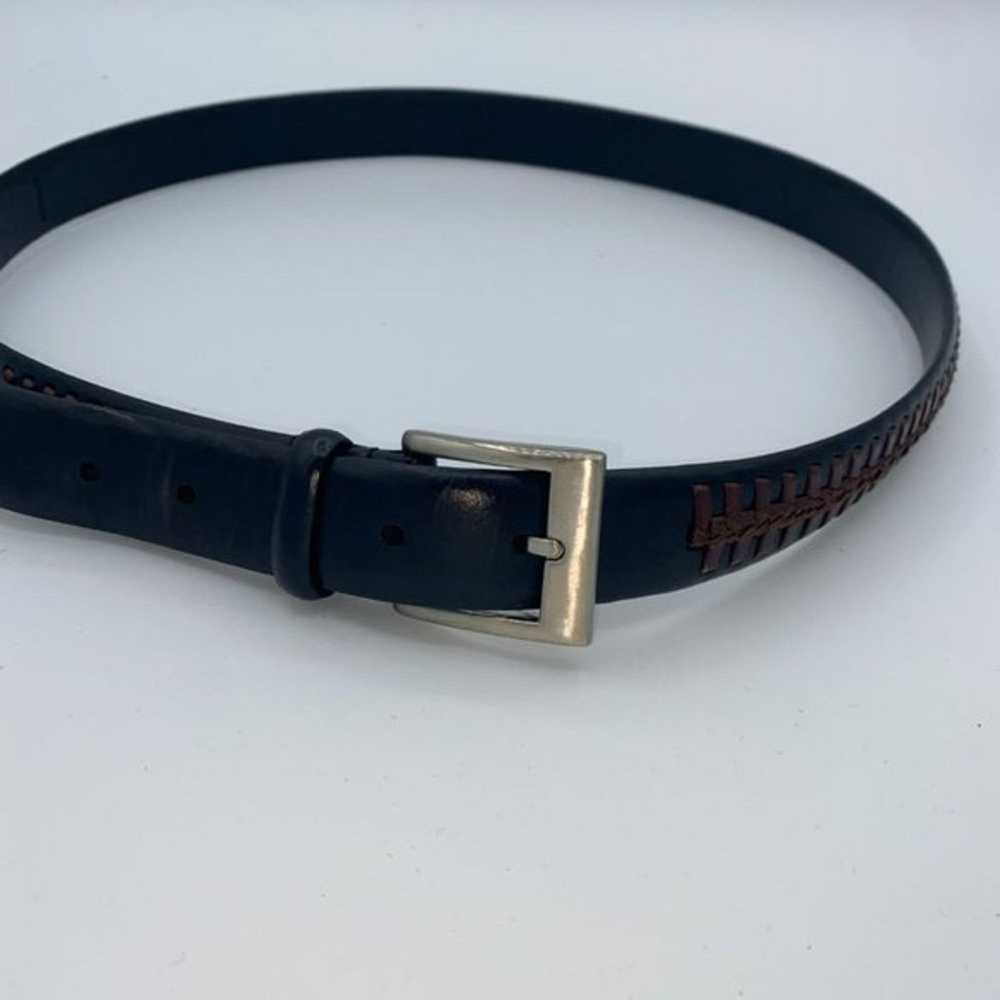 Vintage Italian Croco Calfskin Leather Black & Br… - image 3