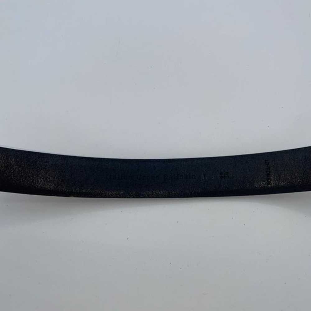 Vintage Italian Croco Calfskin Leather Black & Br… - image 6