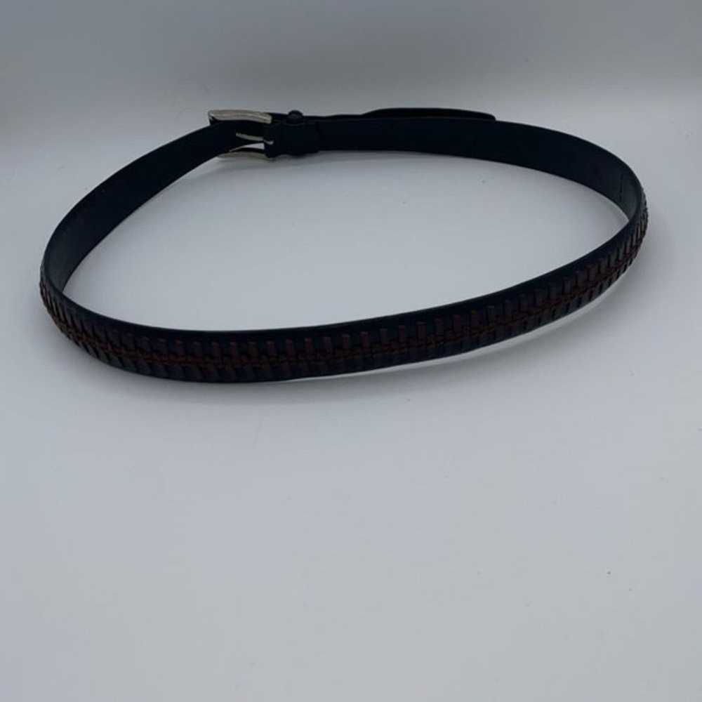 Vintage Italian Croco Calfskin Leather Black & Br… - image 9