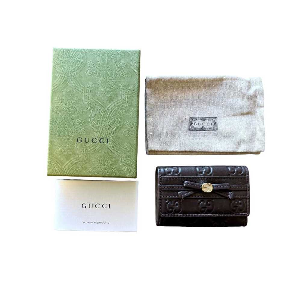 Gucci Leather key ring - image 5