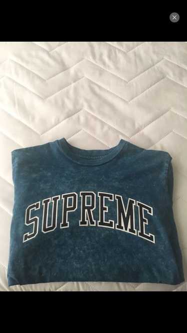 Supreme Supreme College Tee Acid Wash Indigo (L/S)