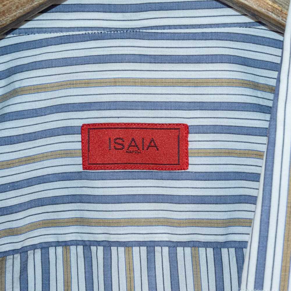 Isaia ISAIA Napoli Men's Button up Dress Shirt bl… - image 2