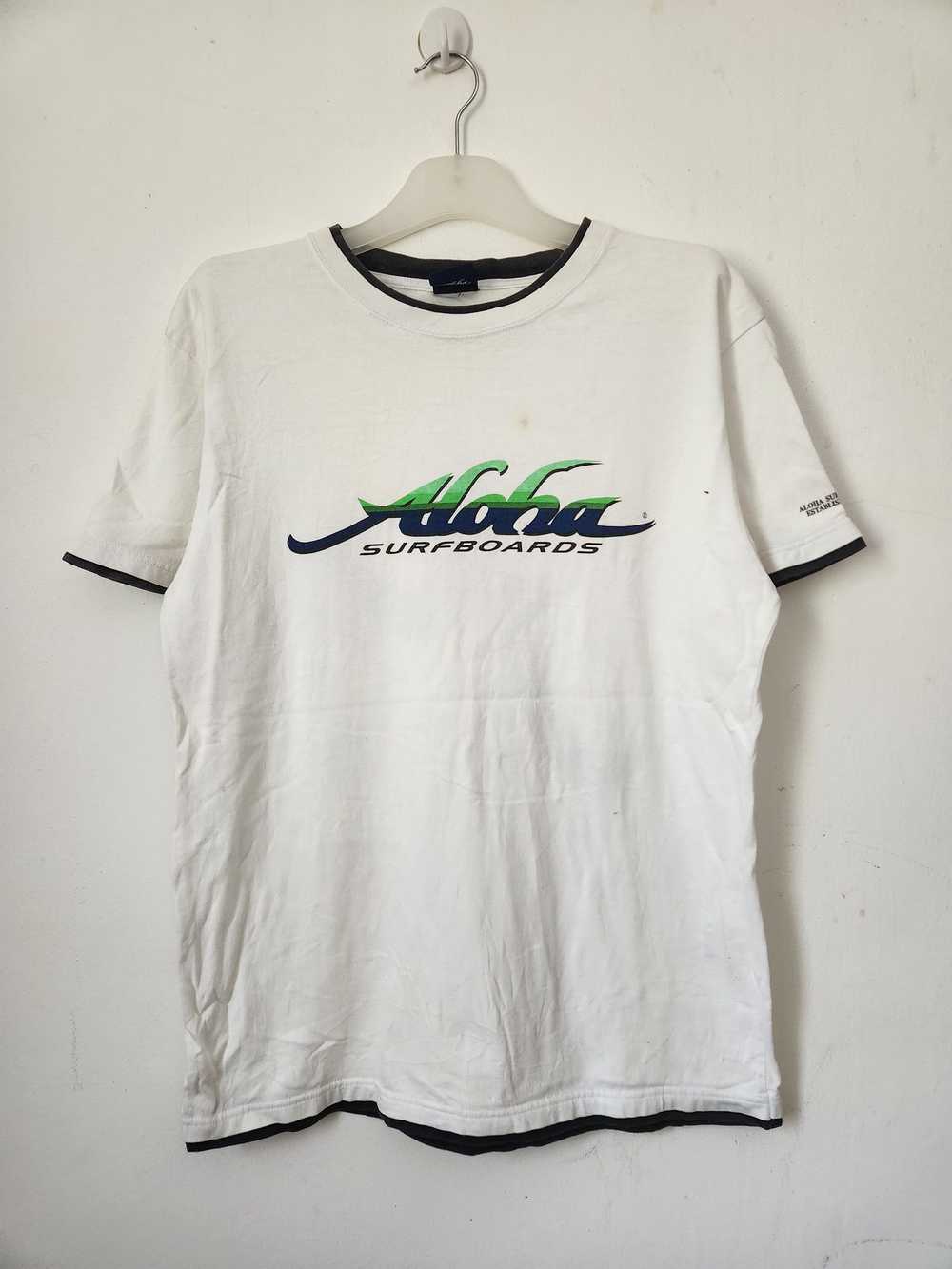 Vintage Aloha Surfboards Australia White Tee - image 2