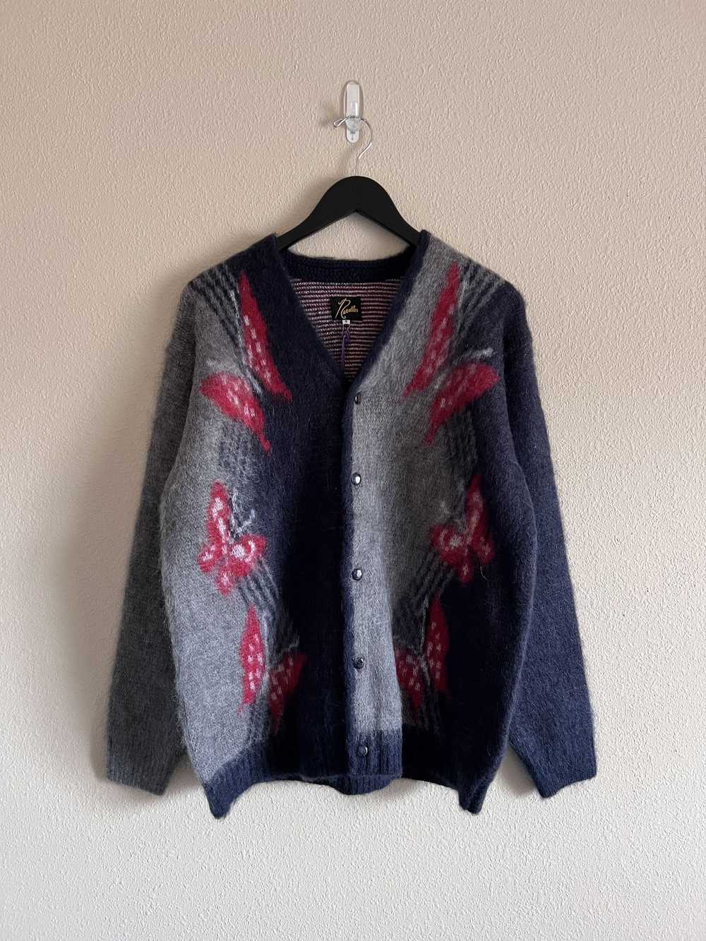 トップス NEEDLES 23 AW MOHAIR CARDIGAN PAPILLON Needles Cardigan 23AW Mohair Papillon L Wool Brown Total