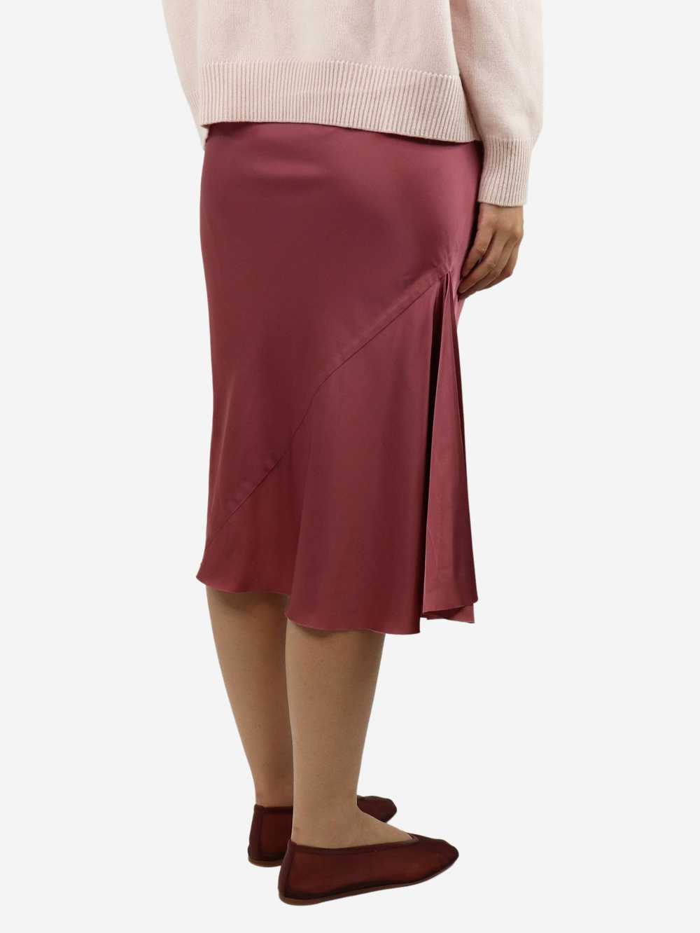 Rick Owens Pink satin midi skirt - size UK 8 - image 3