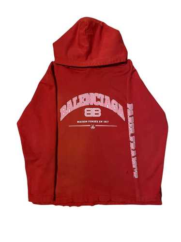 Balenciaga Balenciaga Distressed Maison Hoodie - image 1