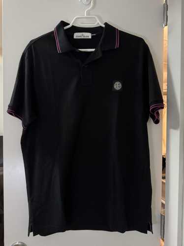 Stone Island Stone Island Black and Pink Polo Shir