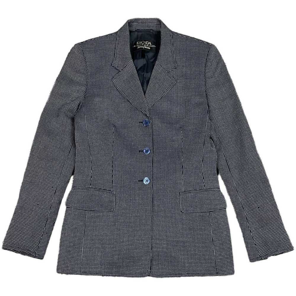 Escada ESCADA For Neiman Marcus Plaid Blazer Wool… - image 1