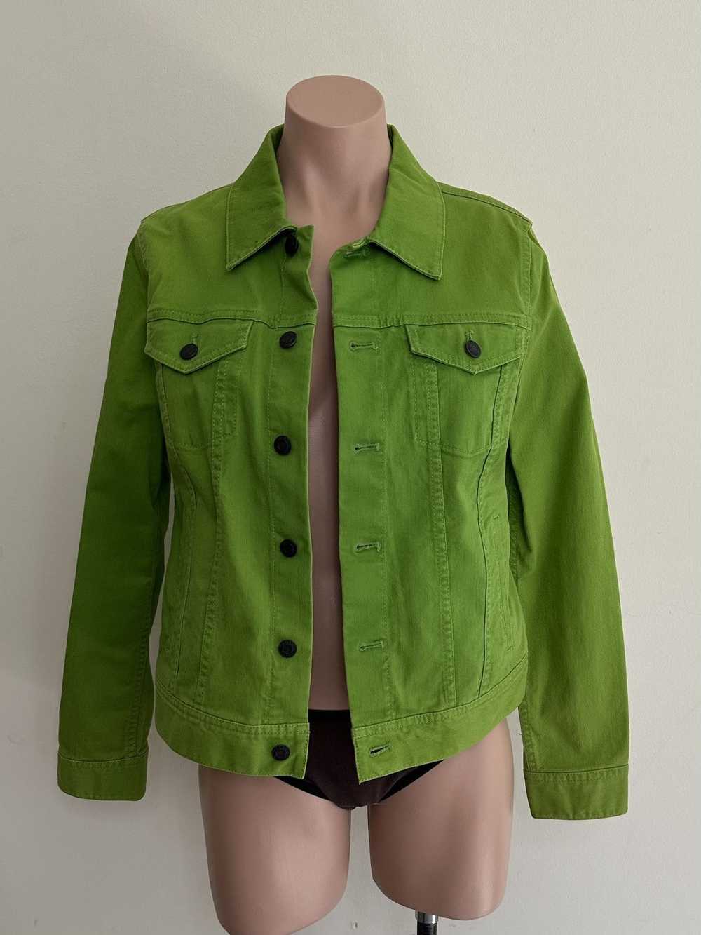 Talbots Talbots Classic Jean Jacket in Bright Gre… - image 3