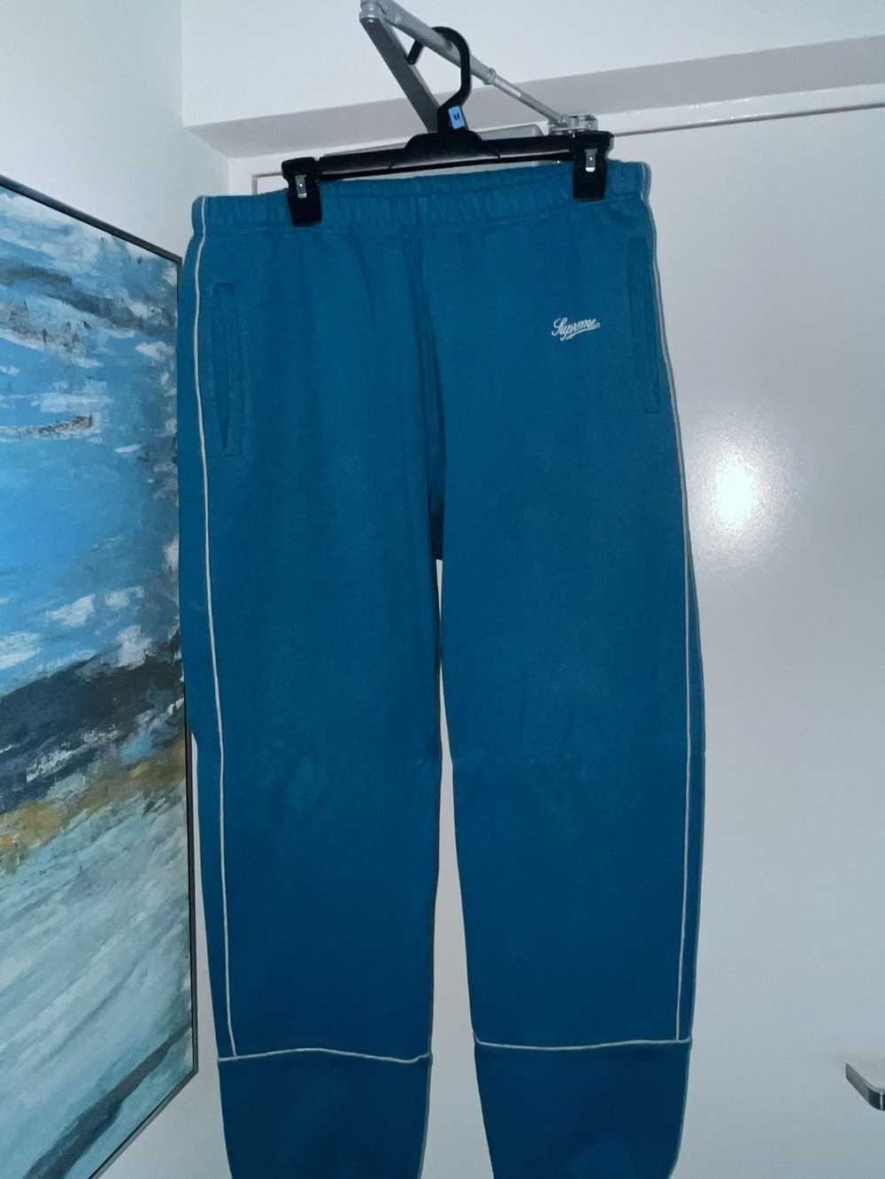 Supreme Supreme Piping Sweatpants SS18/ Dark Agua - image 2