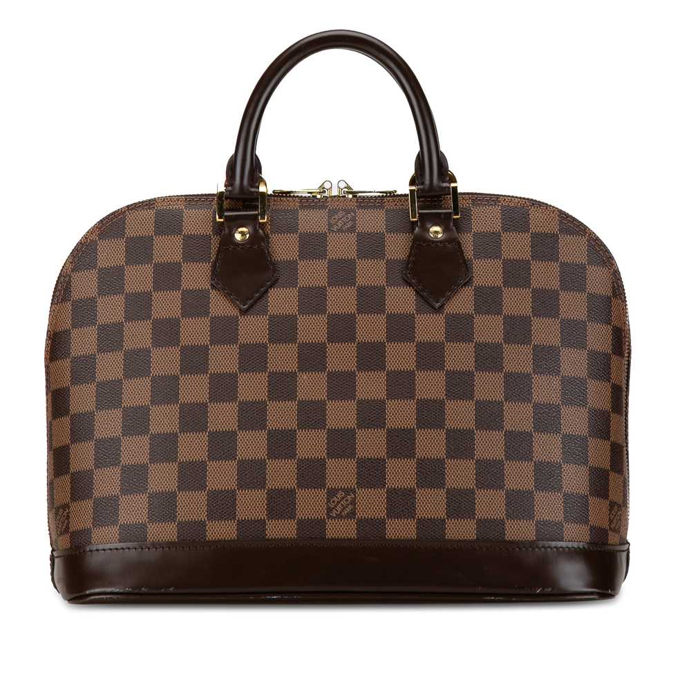 Brown Louis Vuitton Damier Ebene Alma PM Handbag - image 3