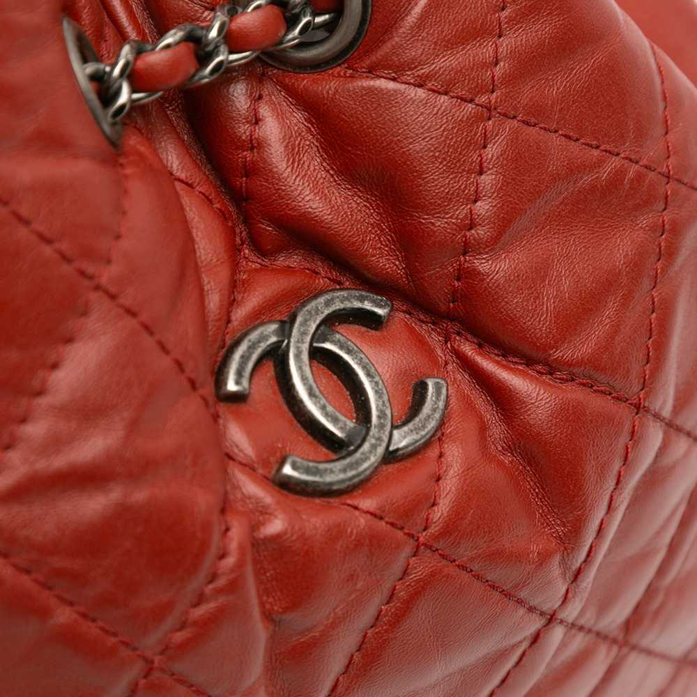 Red Chanel Small Aged Calfskin Gabrielle Backpack - image 7